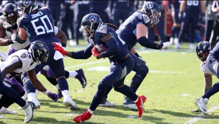 Derrick Henry vs. the Baltimore Ravens.